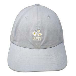 Levi's Baseball Cap Blue One Size Floral Daisy Cotton Slideback Adjustable Hat